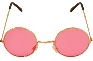 70'S Circle Glasses - Pink