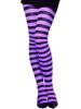 Girls Striped Tights Purple