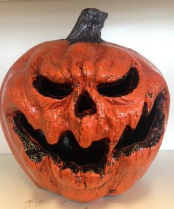 evil pumpkin decoration