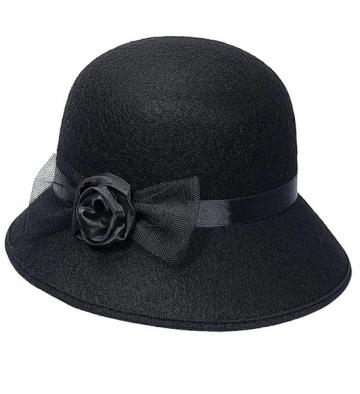 1920's Flapper Hat - Black