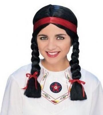 Indian Squaw Wig - Black