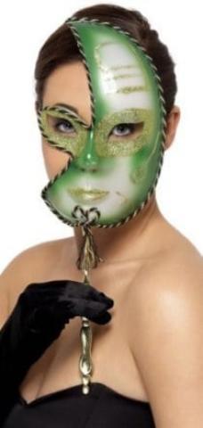 Mardi Gras Green Eye Mask