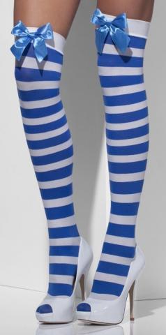 striped stockings with bow