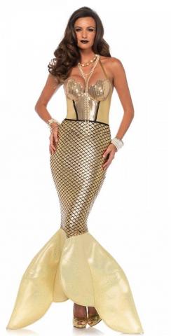 Golden Glimmer Mermaid Costume