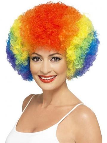 rainbow afro wig