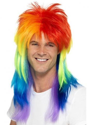 rainbow Mullet Wig