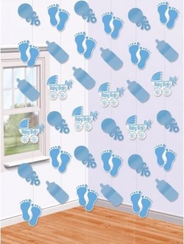 Baby Shower String Decorations - Blue