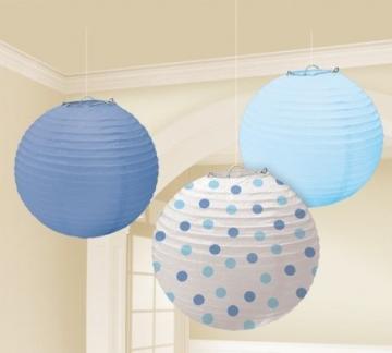 blue lanterns - 3 pack