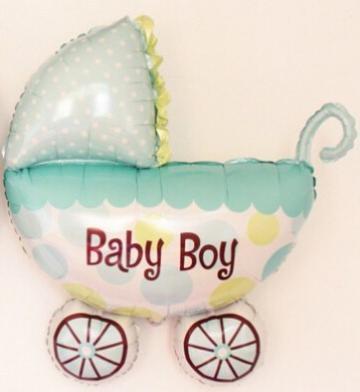 Baby Boy Pram Foil Balloon
