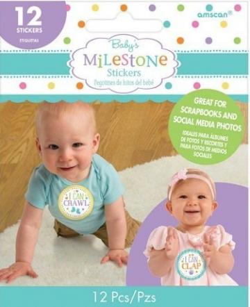 Baby's Milestone Stickers - 12 Pack