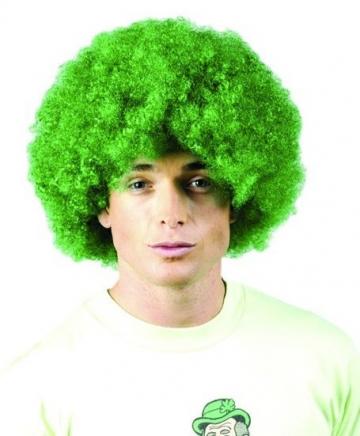 green afro wig