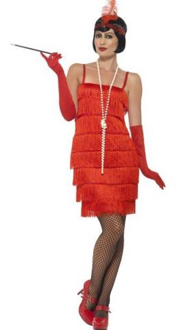 plus size red Flapper Costume