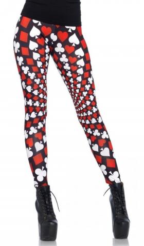 Card print leggings