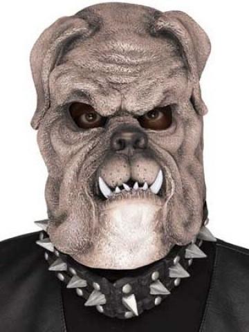 brown bull dog mask