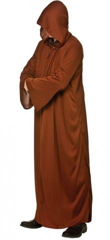 brown hooded robe