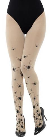 Opaque Tights With Spider Print