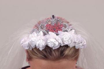 flashing tiara with roses
