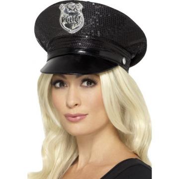 Sequin Police Hat