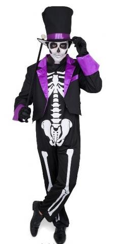 Day Of The Dead Skeleton Suit - Purple
