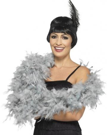 grey feather boa