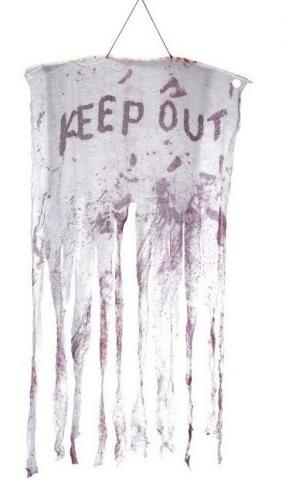 Keep Out Bloody Hanging Decoration