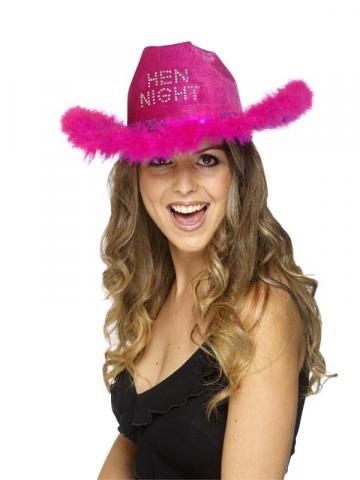 Pink Hen Night Cowboy hat