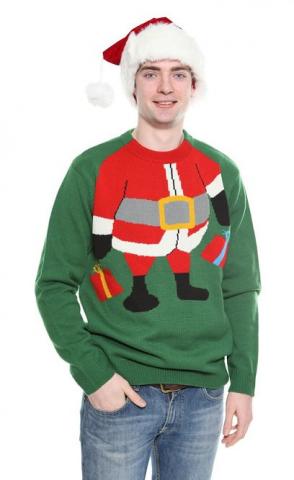 Santa Elf Christmas Jumper - Green