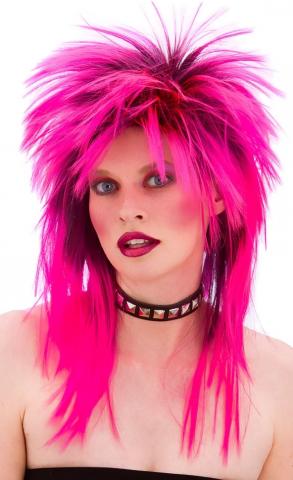 80's rocker wig - pink