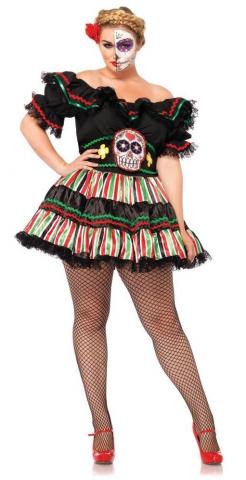 plus size Day of the Dead Doll costume
