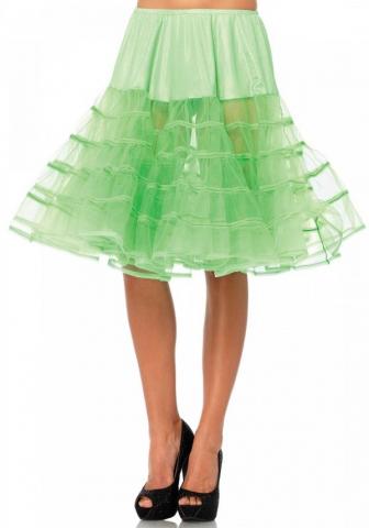 Knee Length Petticoat - Neon Green
