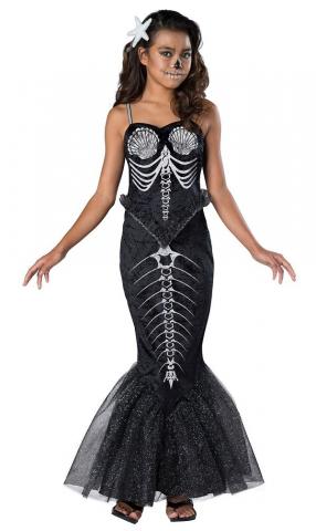 Skeleton Mermaid Costume - Kids