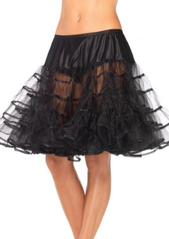 Knee Length Petticoat - Black