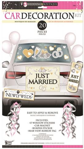 Bride & Groom Car Decoration Kit