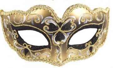 Glitter Eye Mask - Gold/Black
