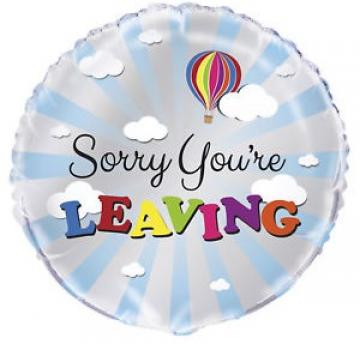 "Sorry You're Leaving" Foil Balloon