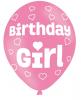 Birthday Girl Balloons - 6 Pack