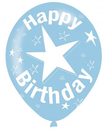 Happy Birthday Balloons - Blue