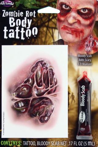 Zombie Rot Body Tattoo