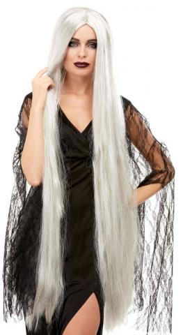 Extra Long Witch Wig - Grey