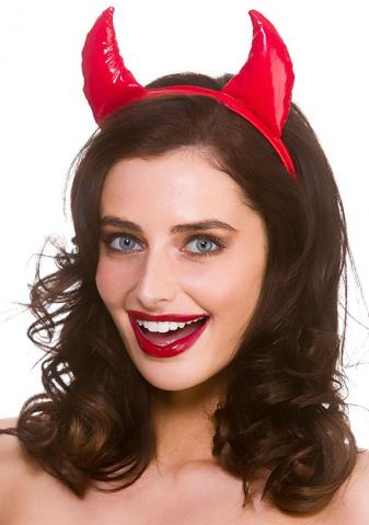 Red PVC Devil Horns