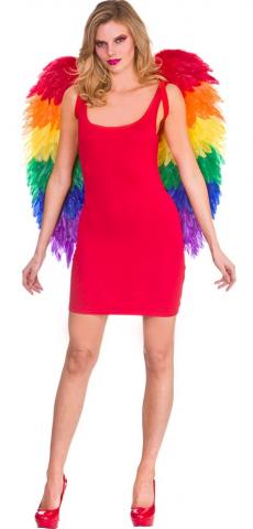 Large Rainbow Feather Wings