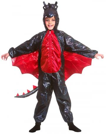 Deluxe Black Metallic Dragon Costume