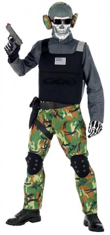 Kids Skeleton Soldier Costume