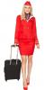 Red Flight Attendant Costume