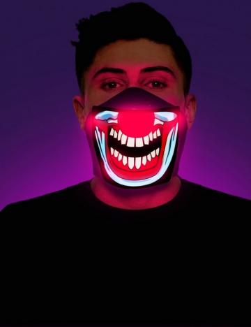 Clown Screaming Demon Half Face Mask