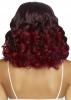 Curly Ombre Long Bob Wig - Burgundy