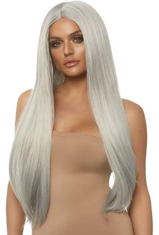 Long Straight Grey Wig