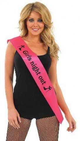 Girl's Night Out Sash - Pink