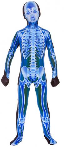 Kids X-Ray Skinz Bodysuit - Blue