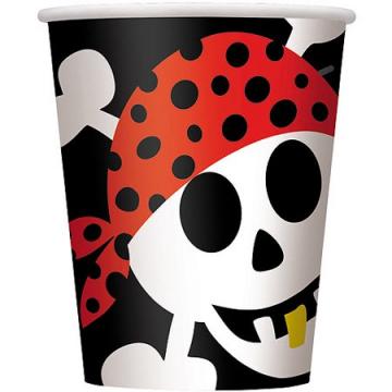 Pirate Fun Party Paper Cups - 8​ Pack